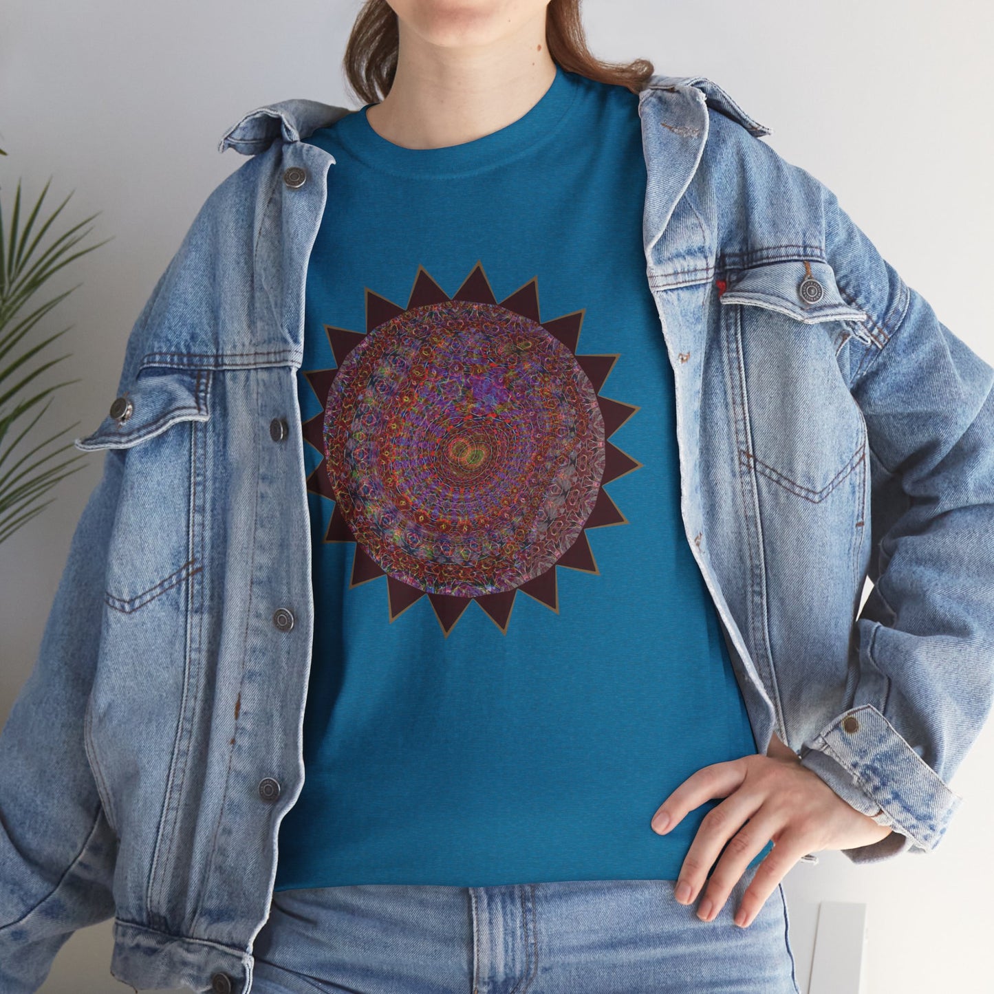 Unisex Heavy Cotton Tee - Mycelium Mandalas No.M18K4