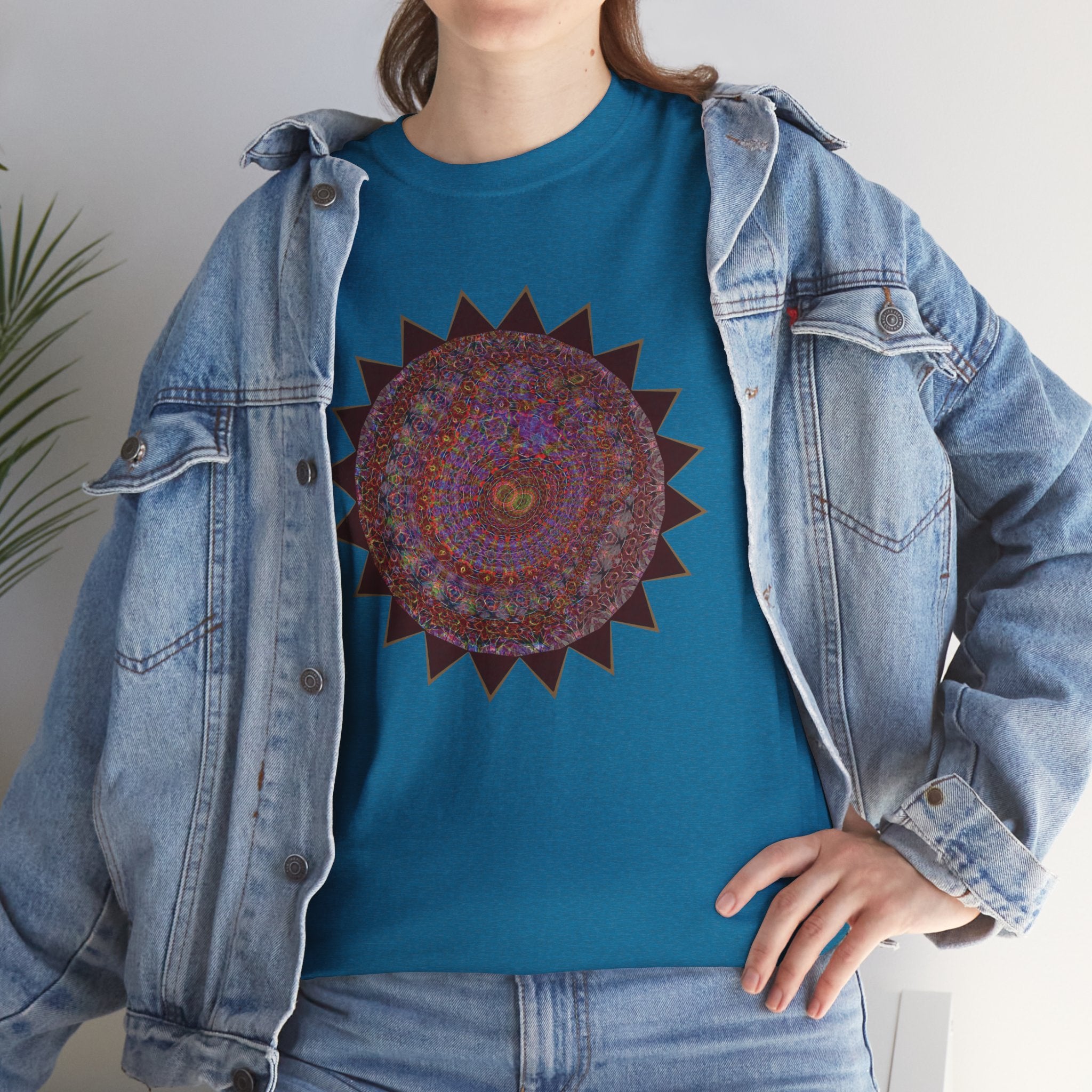 Unisex Heavy Cotton Tee - Mycelium Mandalas No.M18K4