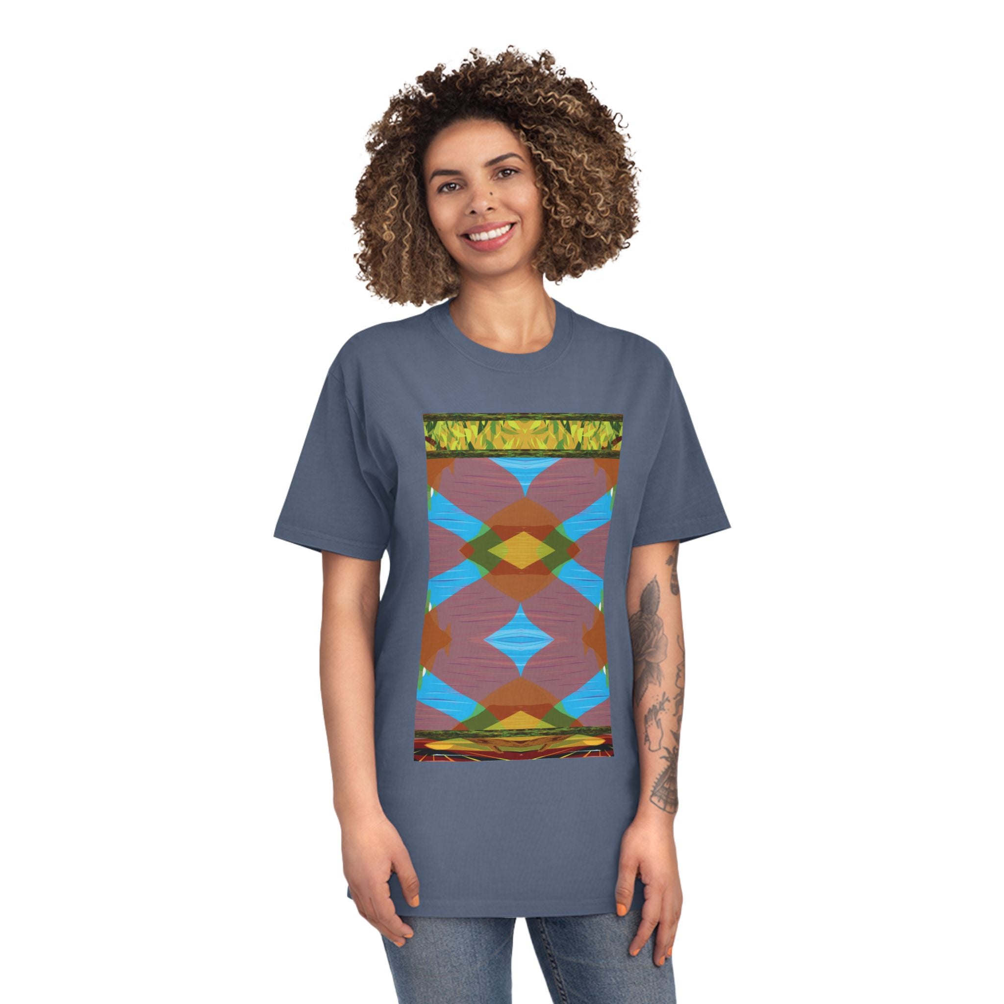 Unisex Faded Shirt -The Traveller Series (Autumn Abstract)