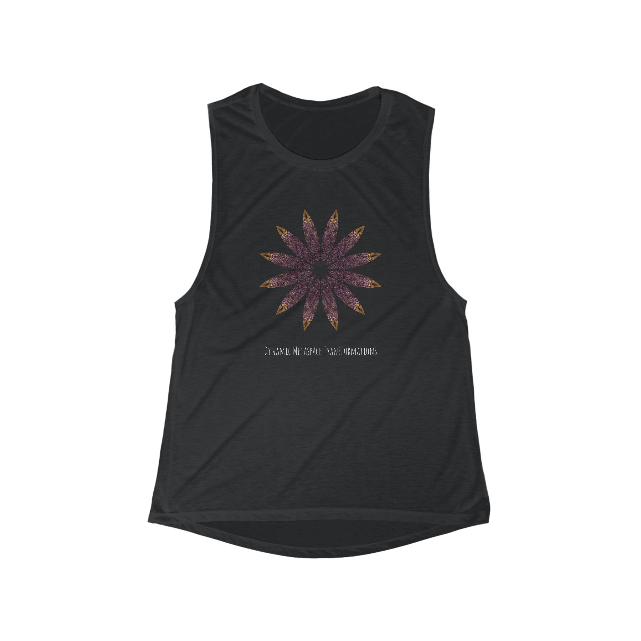 Women's Flowy Scoop Muscle Tank - Love Light Mandalas No.2