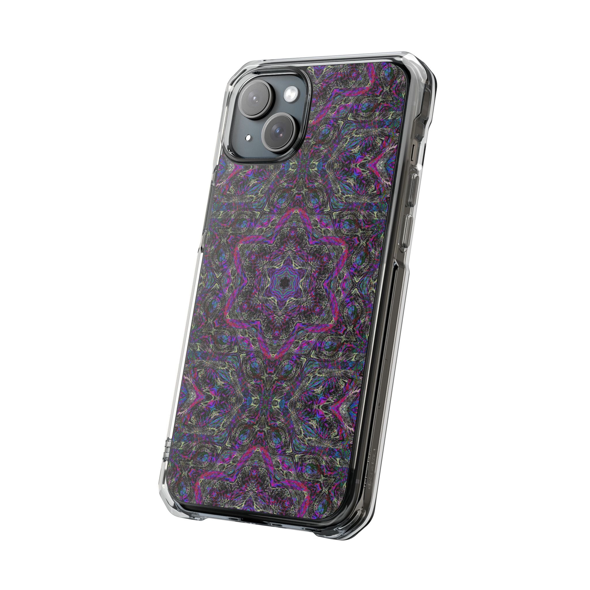 iPhone 15 Magnetic Clear Impact Case - P5 Kaleidoscopic No.33