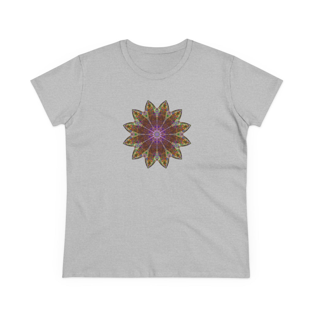 Women's Midweight Cotton Tee - Love Light Mandalas No.13
