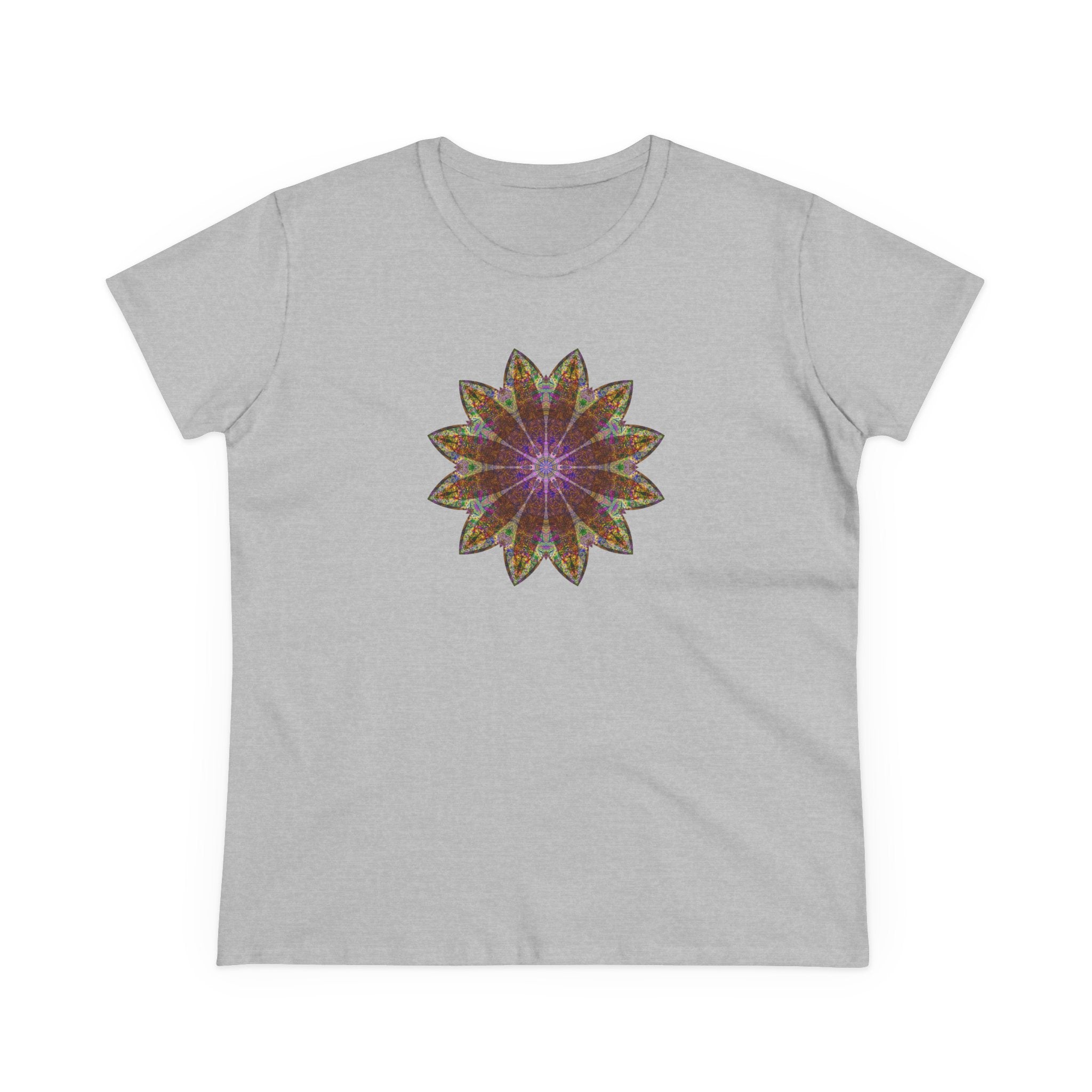 Women's Midweight Cotton Tee - Love Light Mandalas No.13