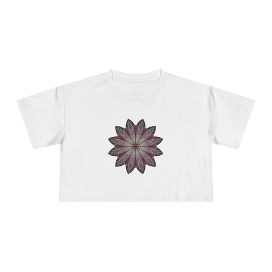 Women's Cropped Tee - Love Light Mandalas No.9