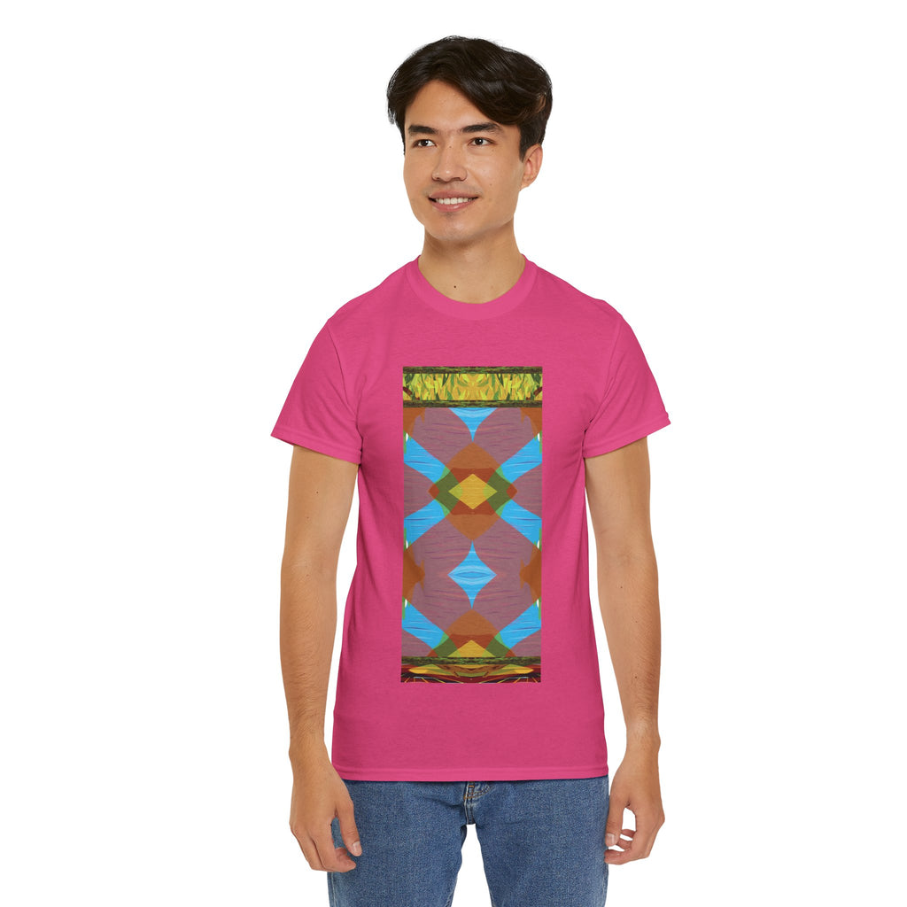 Unisex Heavy Cotton Tee - The Traveller Series (Abstract Autumn)