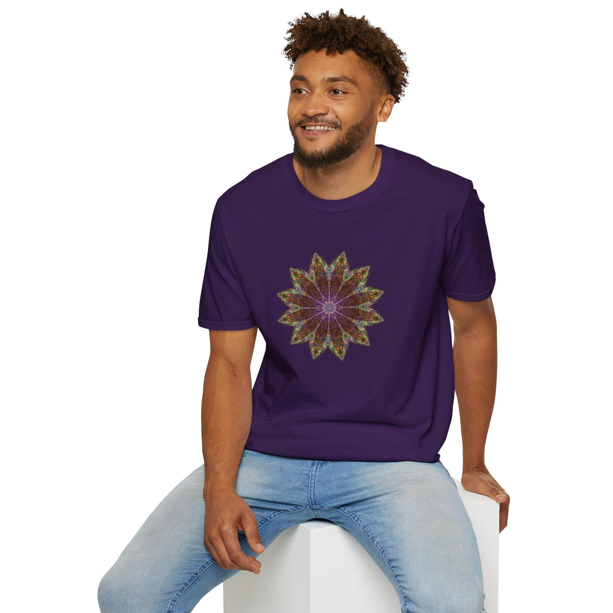 Unisex Softstyle T-Shirt - Love Light Mandalas No.13