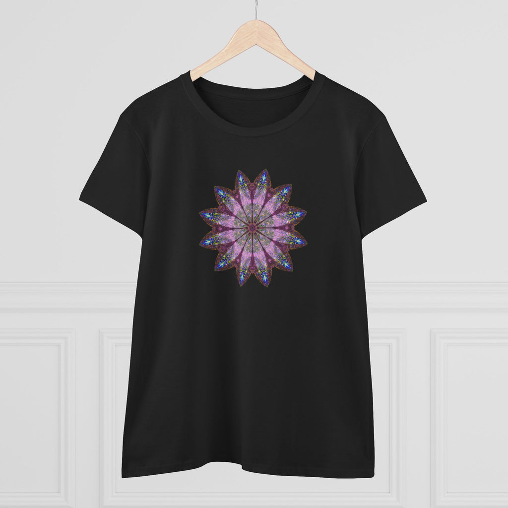 Women's Midweight Cotton Tee - Love Light Mandalas No.19