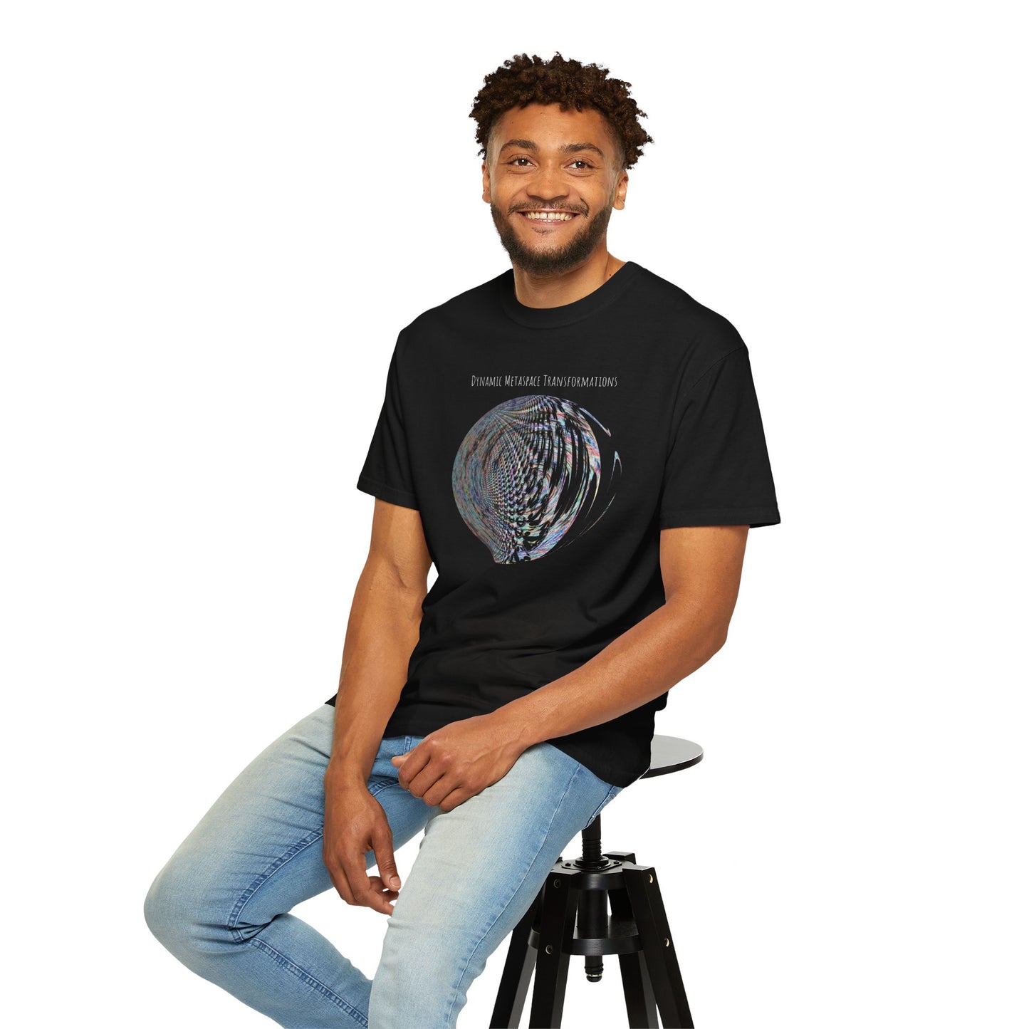 Unisex Garment-Dyed T-shirt - Fractal Moon No.2