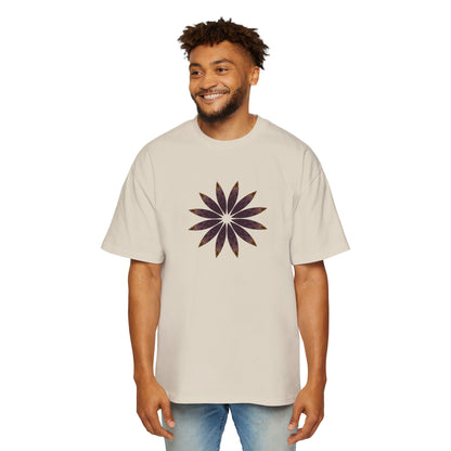 Men's Heavy Oversized Tee - Love Light Mandalas No.2