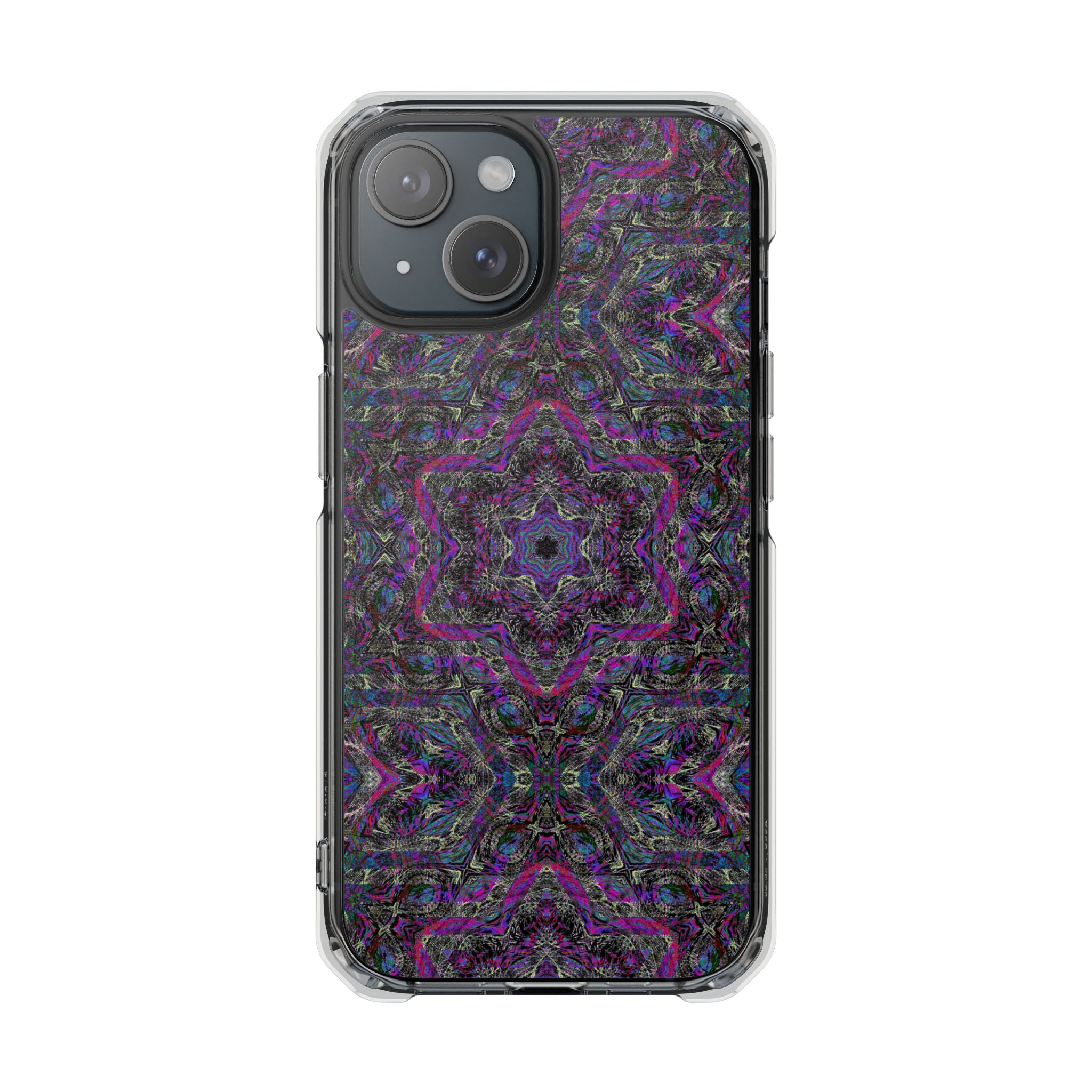iPhone 15 Magnetic Clear Impact Case - P5 Kaleidoscopic No.33