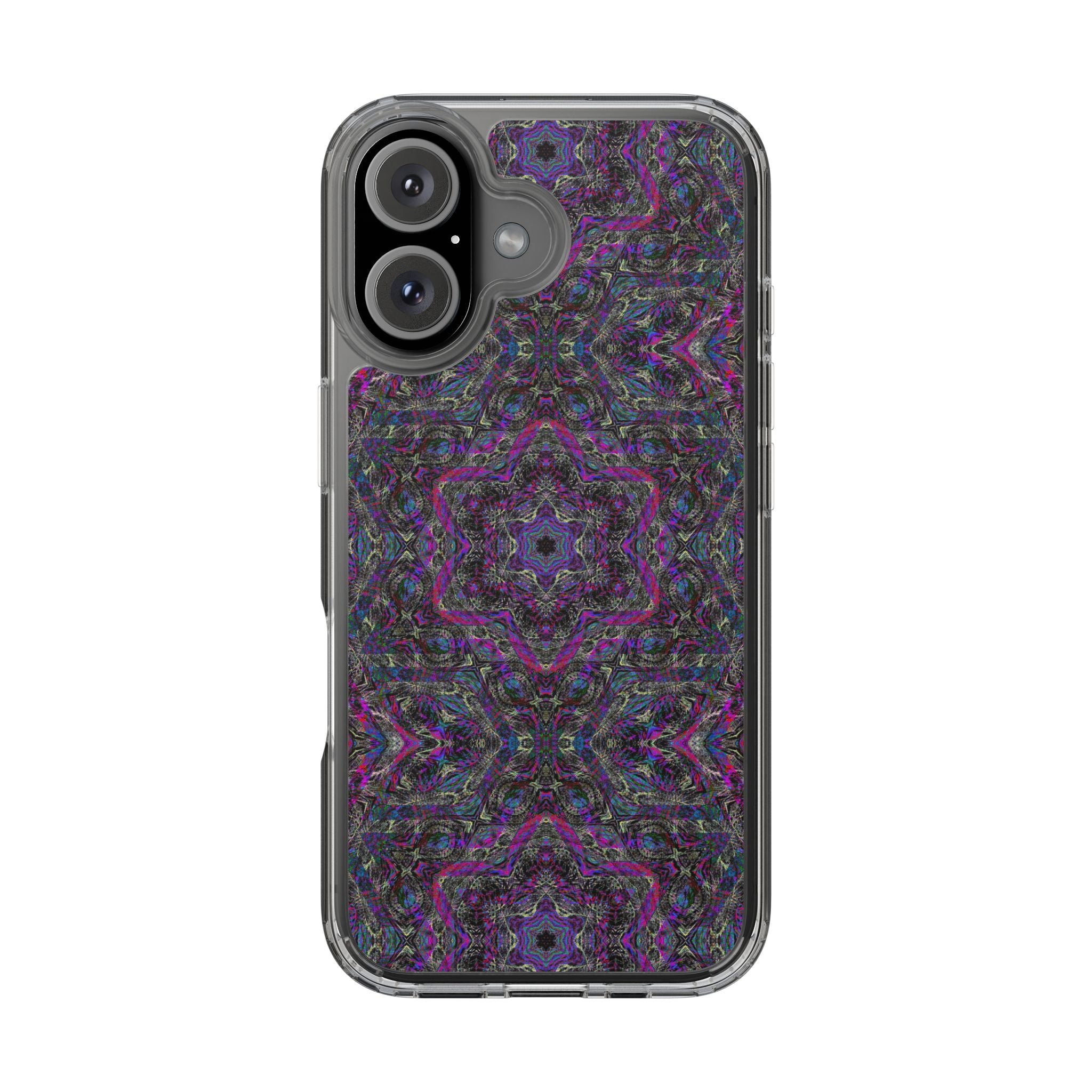 iPhone 16 Clear Case – P5 Kaleidoscopic No.33