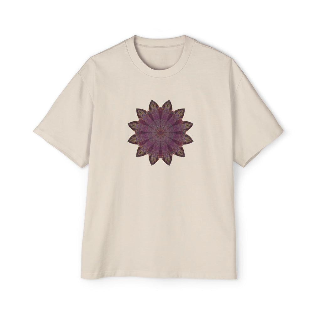 Men's Heavy Oversized Tee - Love Light Mandalas No.6