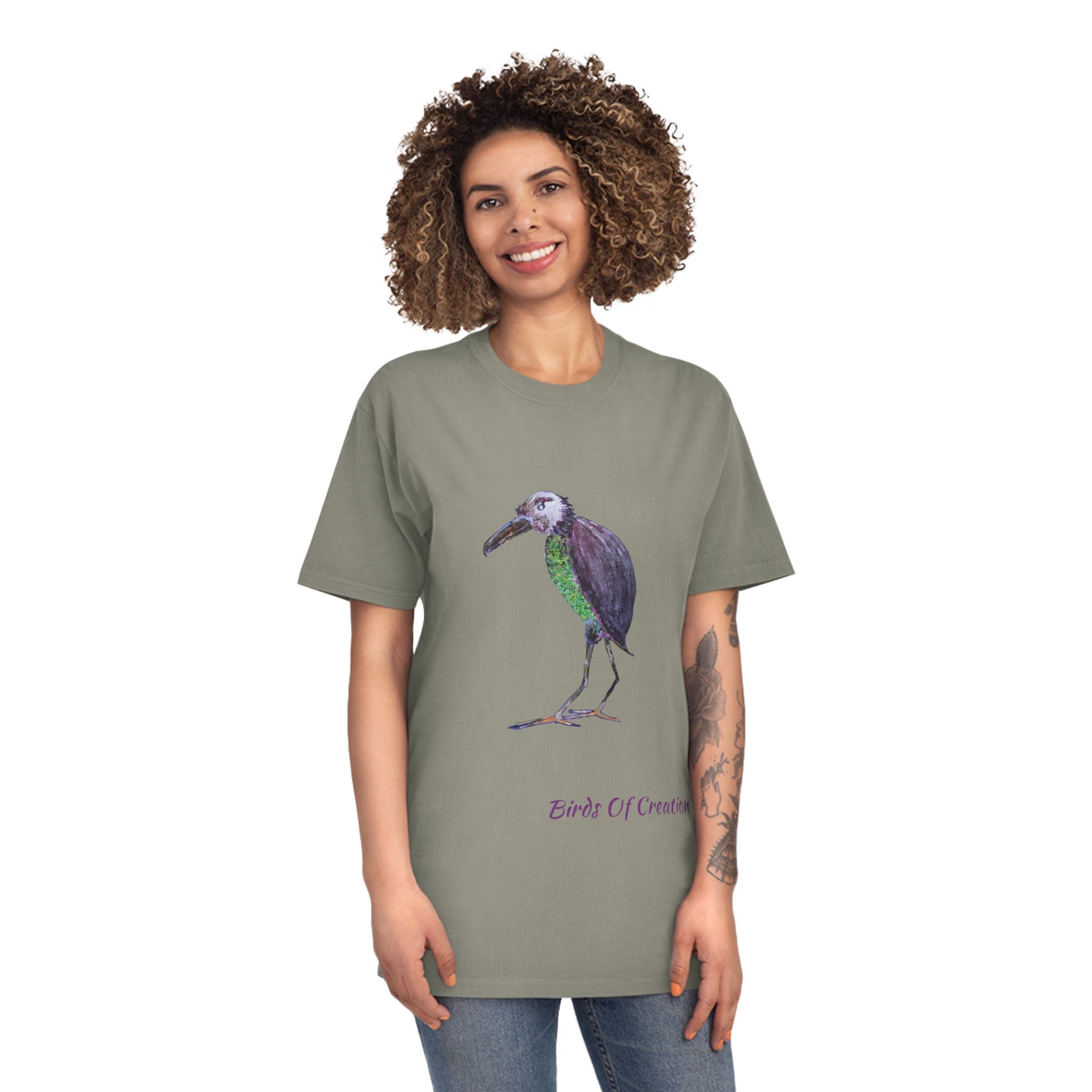 Unisex Faded Shirt - Birds Of Creation No.2