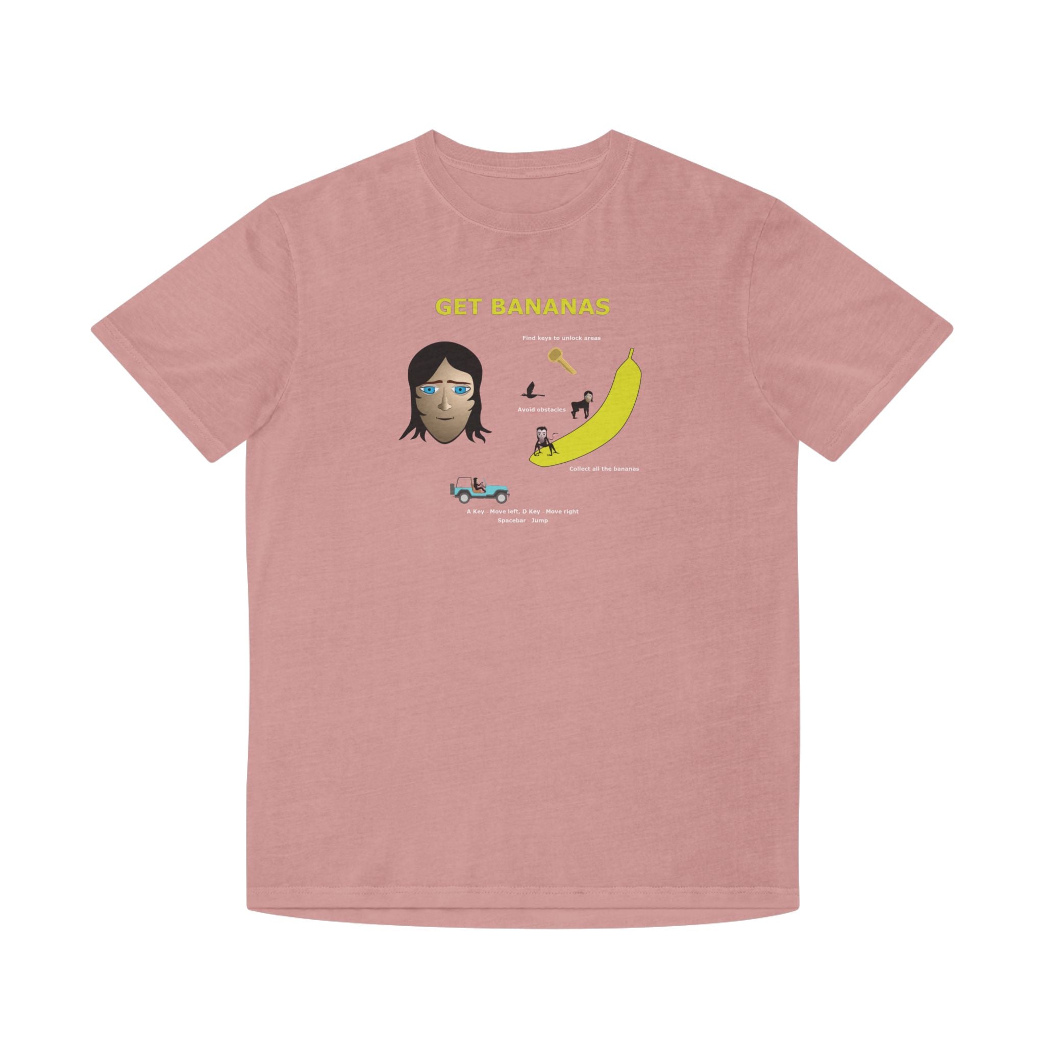 Unisex Faded Shirt - Monkey Shadows Get Bananas