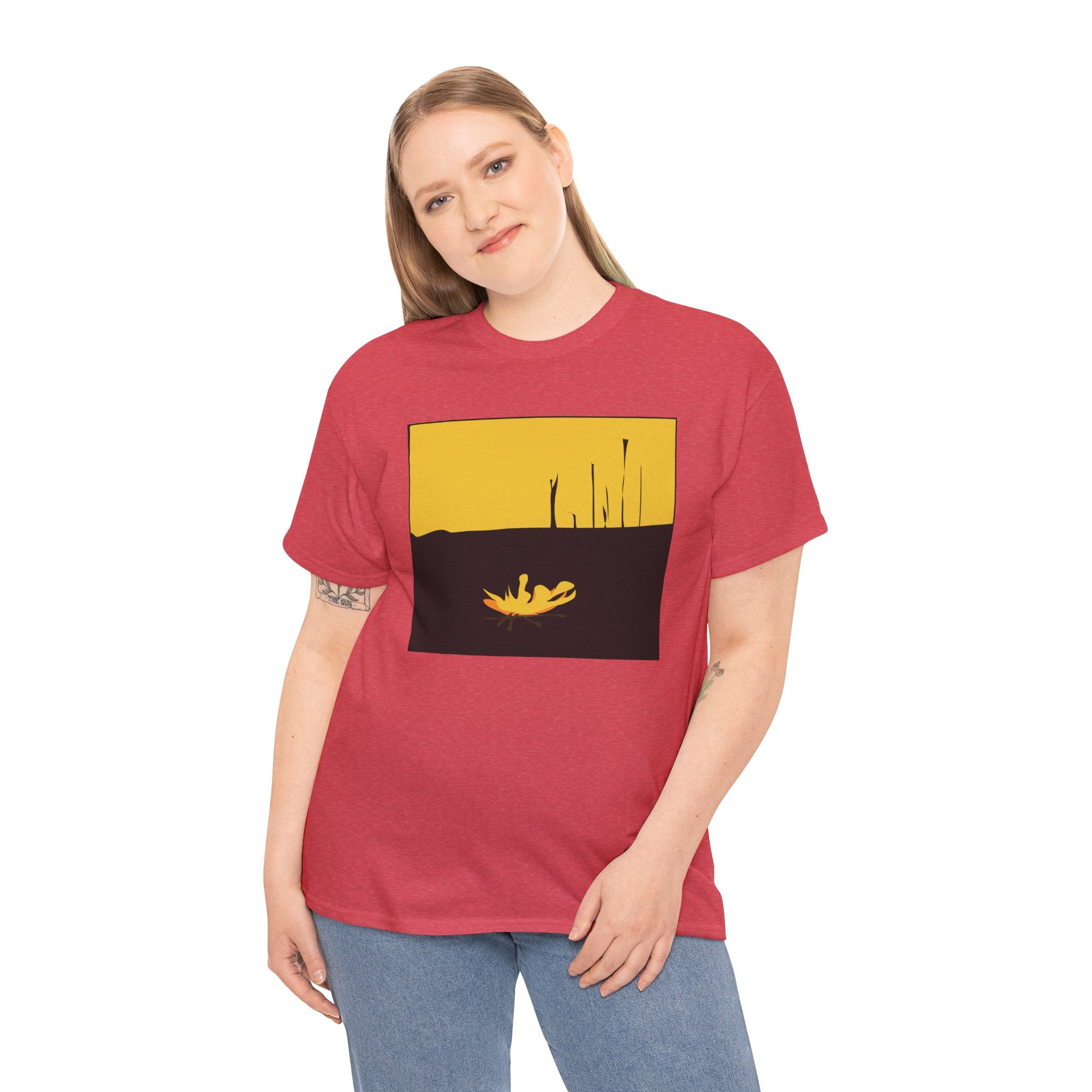 Unisex Heavy Cotton Tee - The Traveller Series (Fire)
