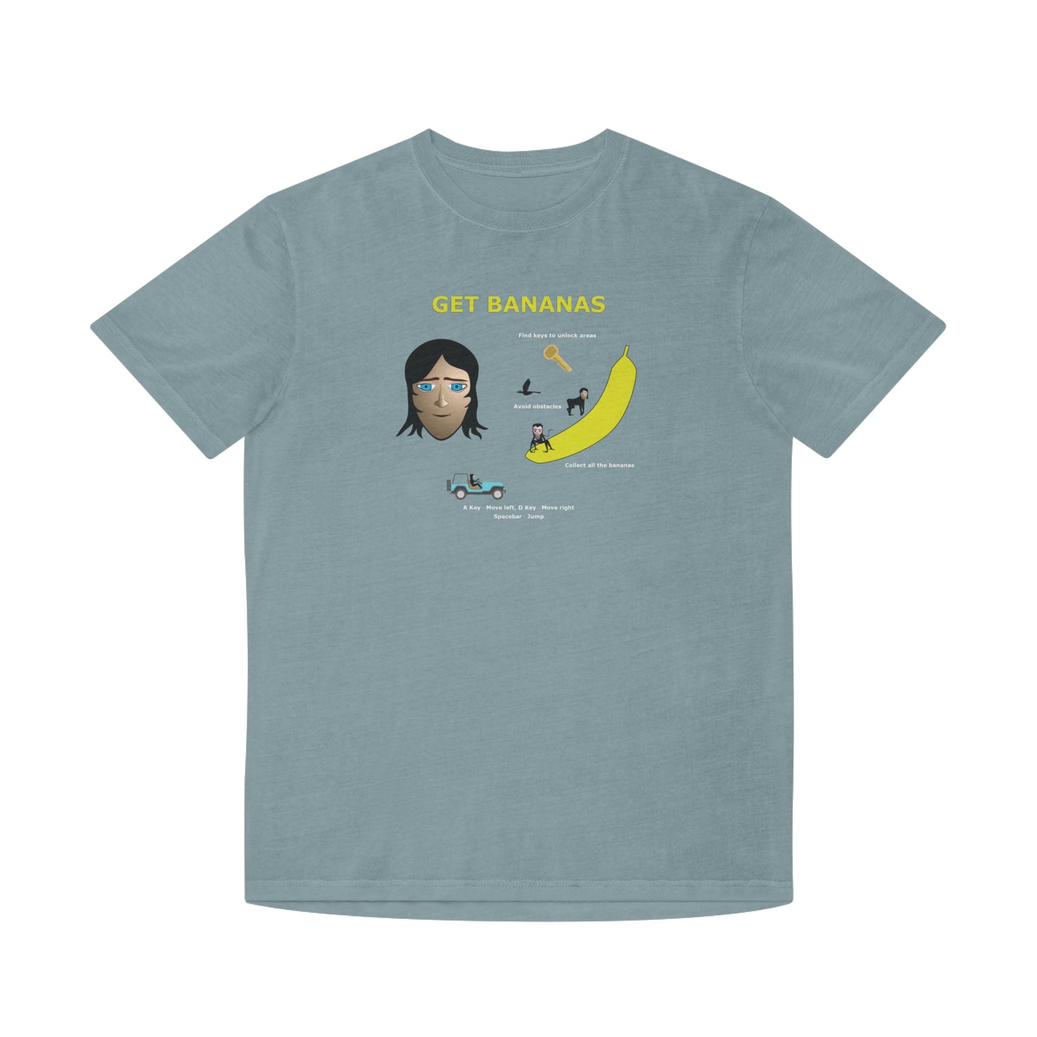 Unisex Faded Shirt - Monkey Shadows Get Bananas