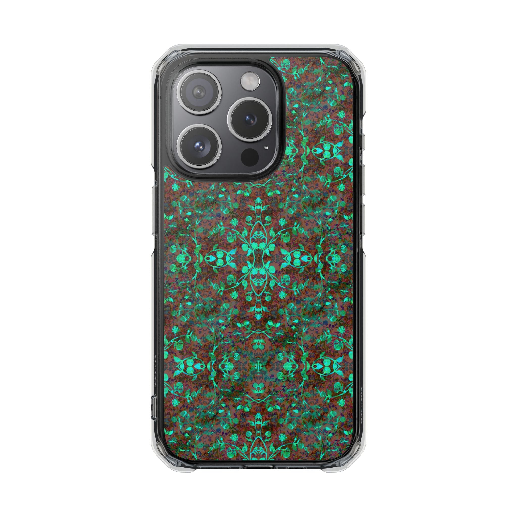 iPhone 15 Magnetic Clear Impact Case - Hidden Weave Series No.29