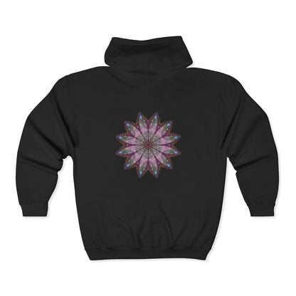 Unisex Heavy Blend™ Full Zip Hooded Sweatshirt - Love Light Mandalas No.19