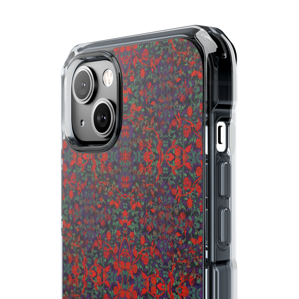 iPhone 14 Magnetic Clear Impact Case - Hidden Weave Series No.25