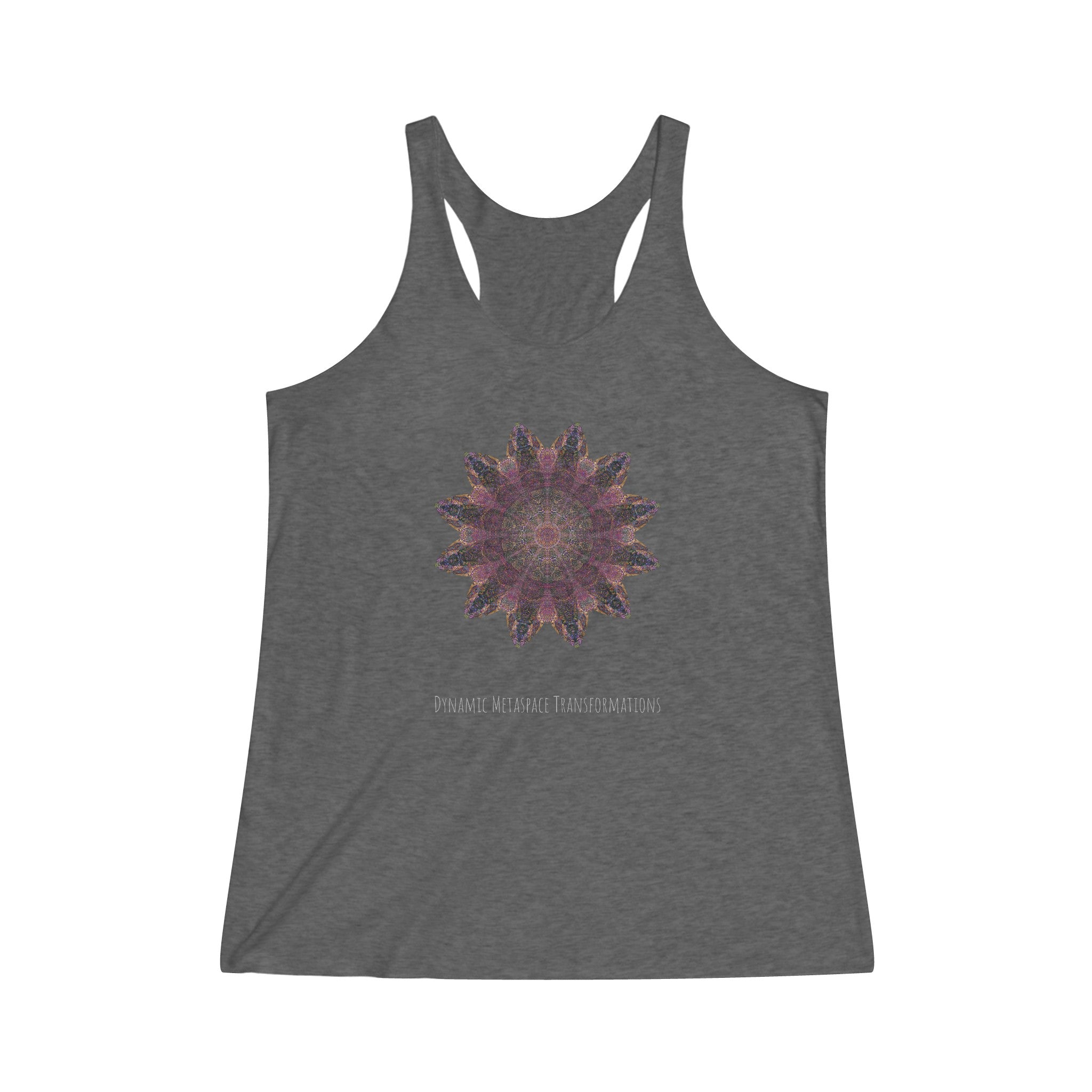 Women's Tri-Blend Racerback Tank - Love Light Mandalas No.8