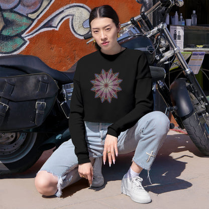 Women's Cropped Sweatshirt - Love Light Mandalas No.9