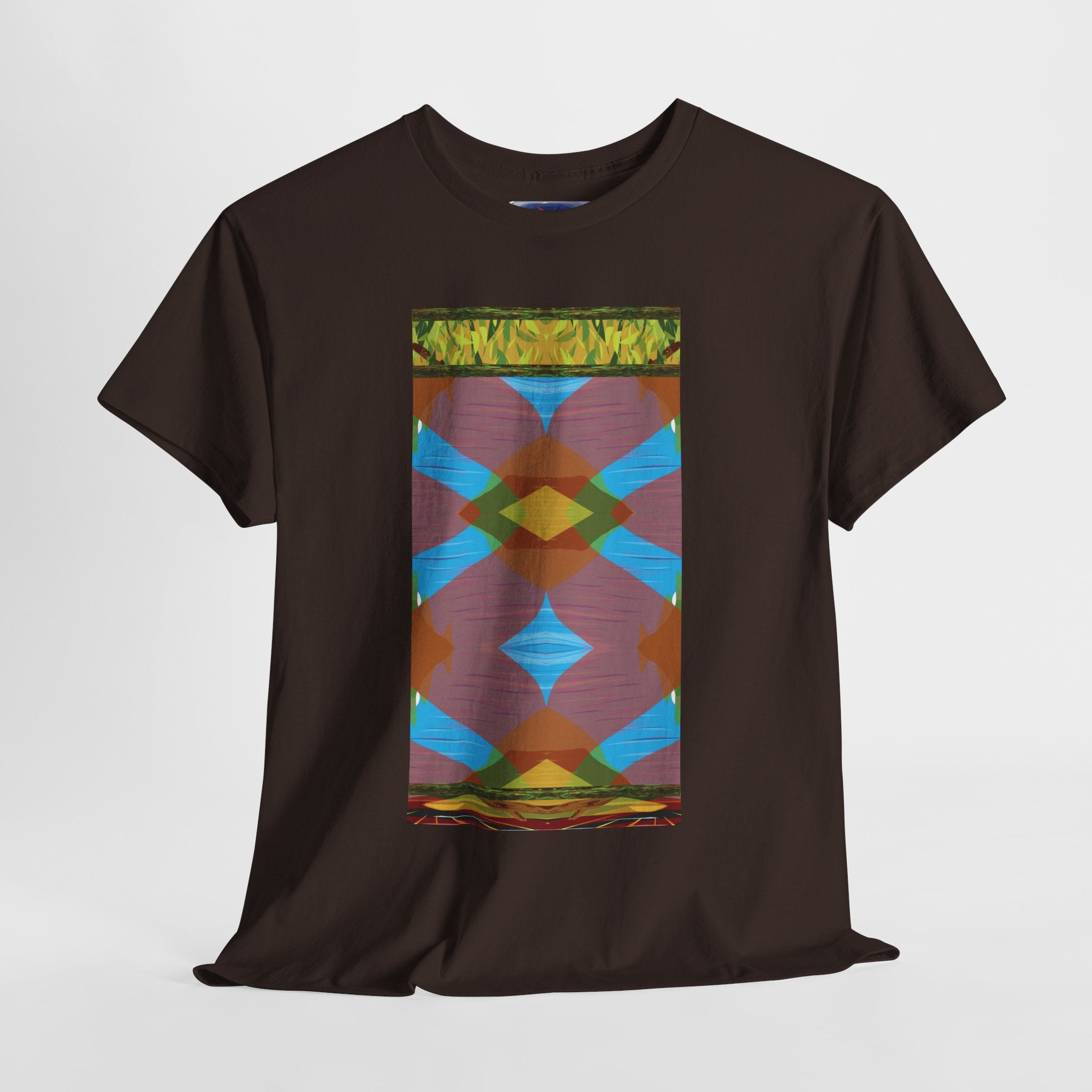 Unisex Heavy Cotton Tee - The Traveller Series (Abstract Autumn)