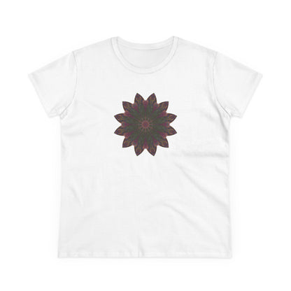 Women's Midweight Cotton Tee - Love Light Mandalas No.7