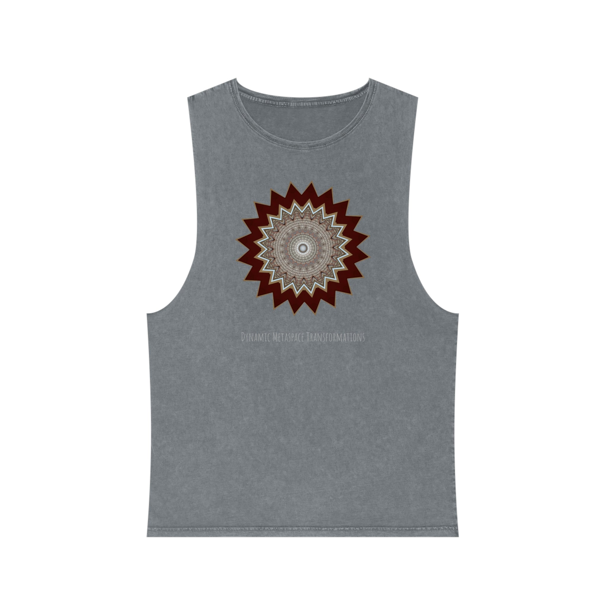 Unisex Stonewash Tank Top - Mycelium Mandalas No.1