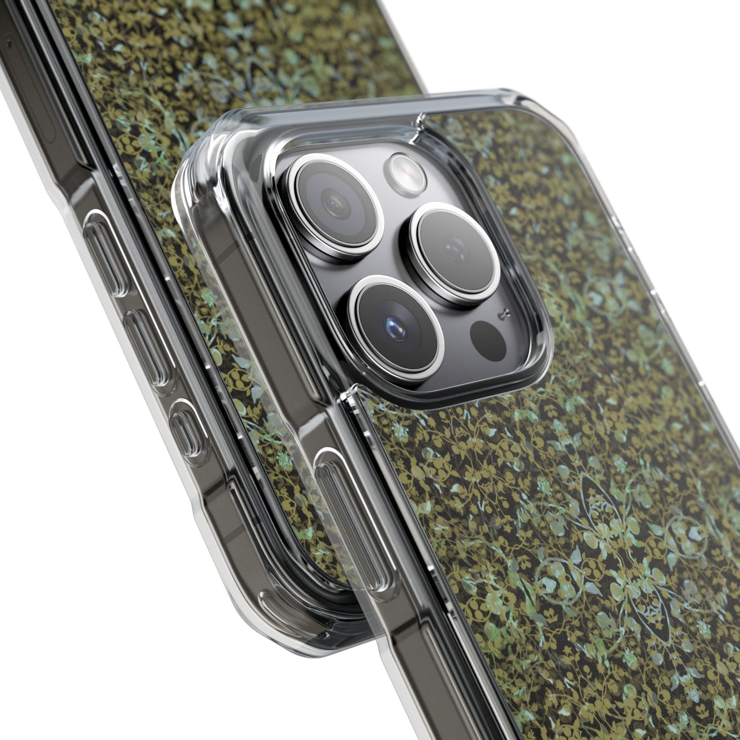iPhone 15 Magnetic Clear Impact Case - Hidden Weave Series No.4