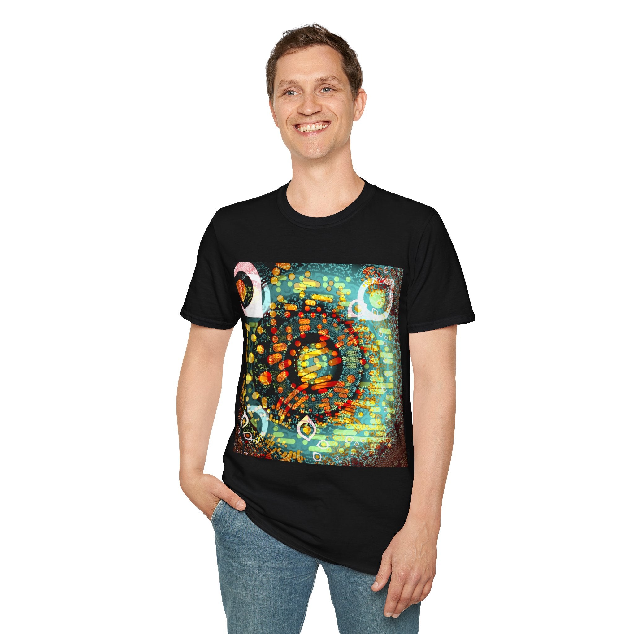 Unisex Softstyle T-Shirt - Psychedelic QR No.1