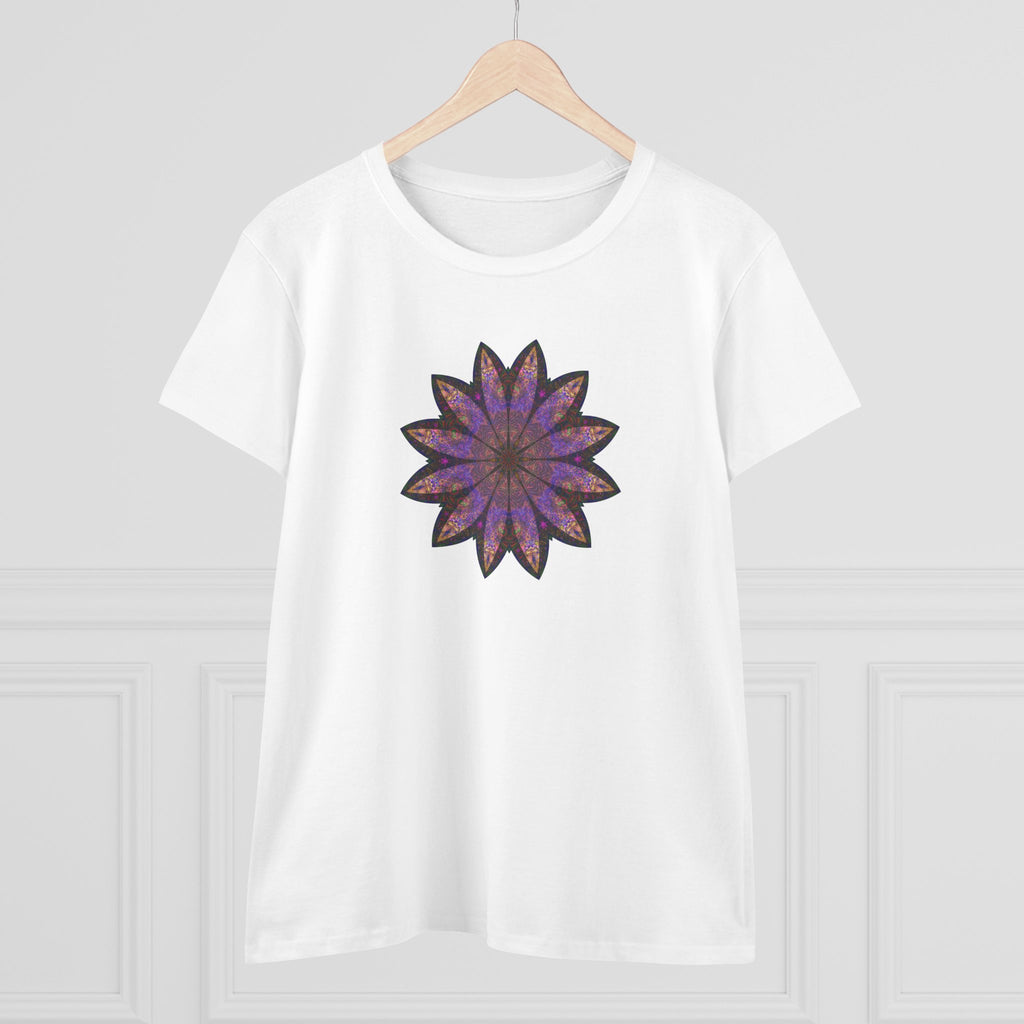 Women's Midweight Cotton Tee - Love Light Mandalas No.23