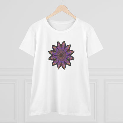 Women's Midweight Cotton Tee - Love Light Mandalas No.23