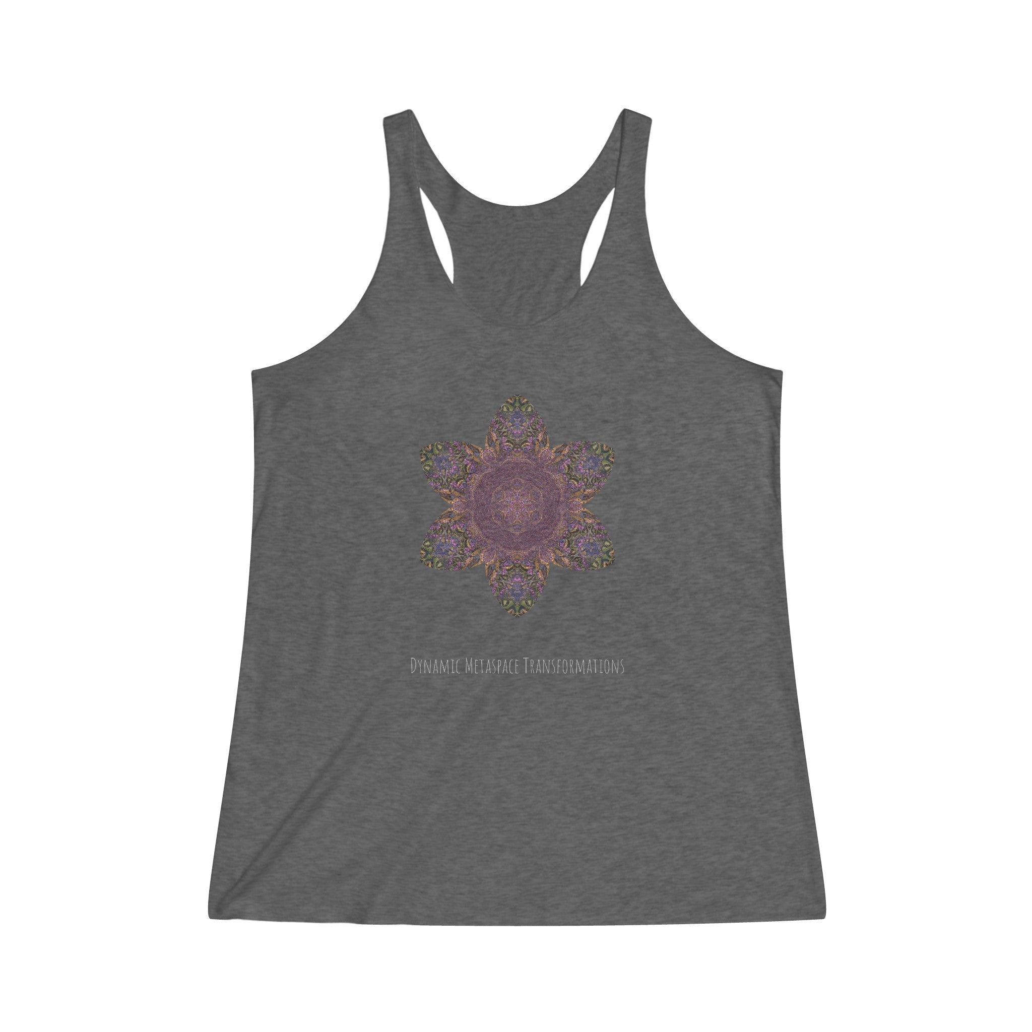 Women's Tri-Blend Racerback Tank - Love Light Mandalas No.3