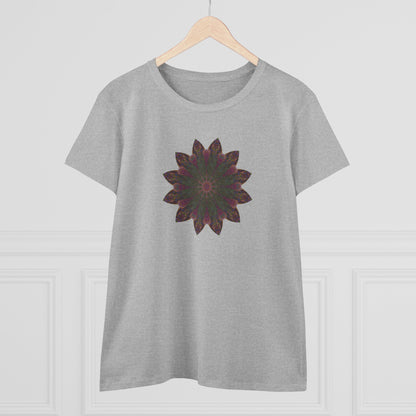 Women's Midweight Cotton Tee - Love Light Mandalas No.7