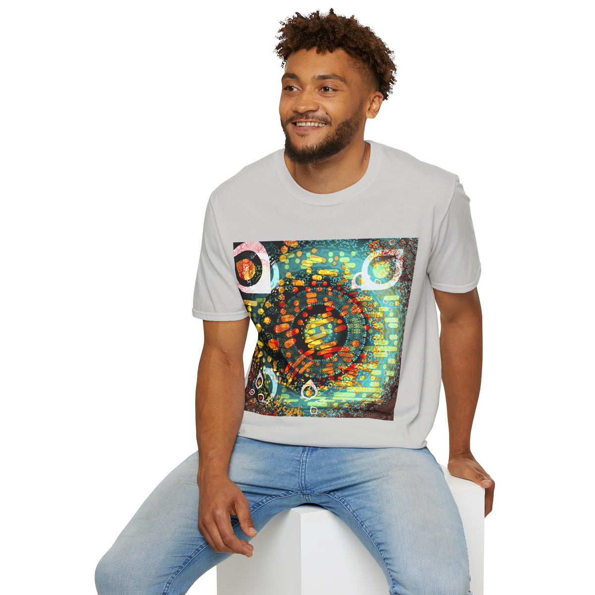 Unisex Softstyle T-Shirt - Psychedelic QR No.1