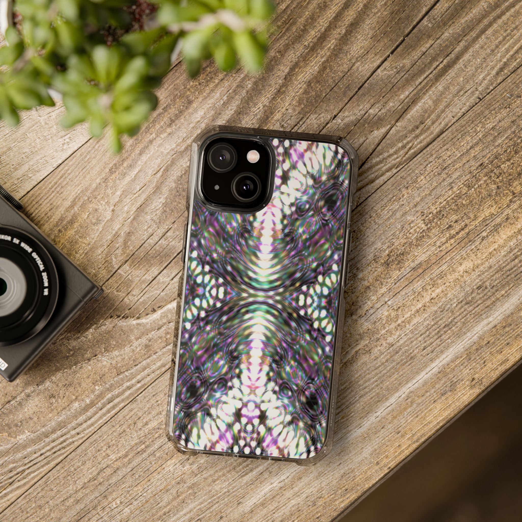iPhone 14 Magnetic Clear Impact Case - DMT Scribe Tiles No.8