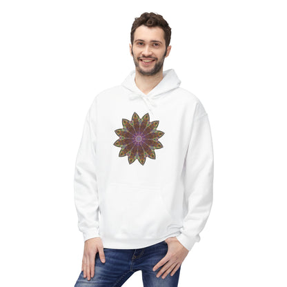 Unisex Midweight Softstyle Fleece Hoodie - Love Light Mandalas No.13