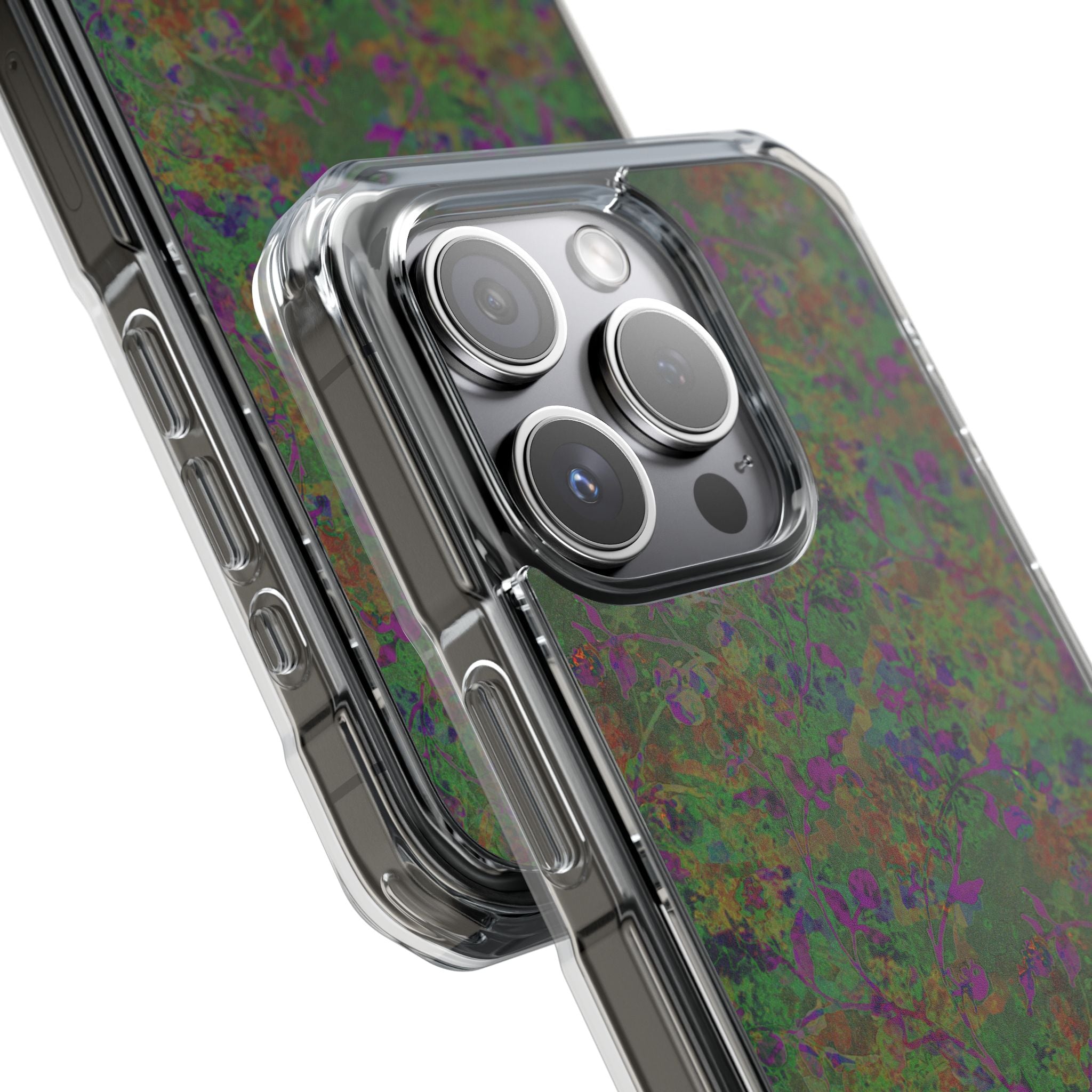 iPhone 15 Magnetic Clear Impact Case - Hidden Weave Series V3 No.24