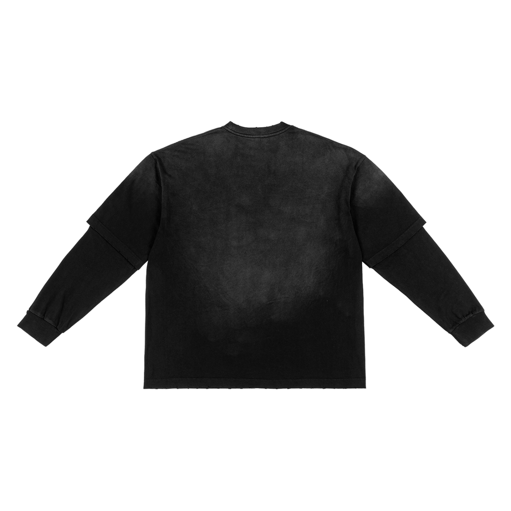 Sunfade Hand-Frayed Faux Two-Piece T-Shirt - Get Bananas
