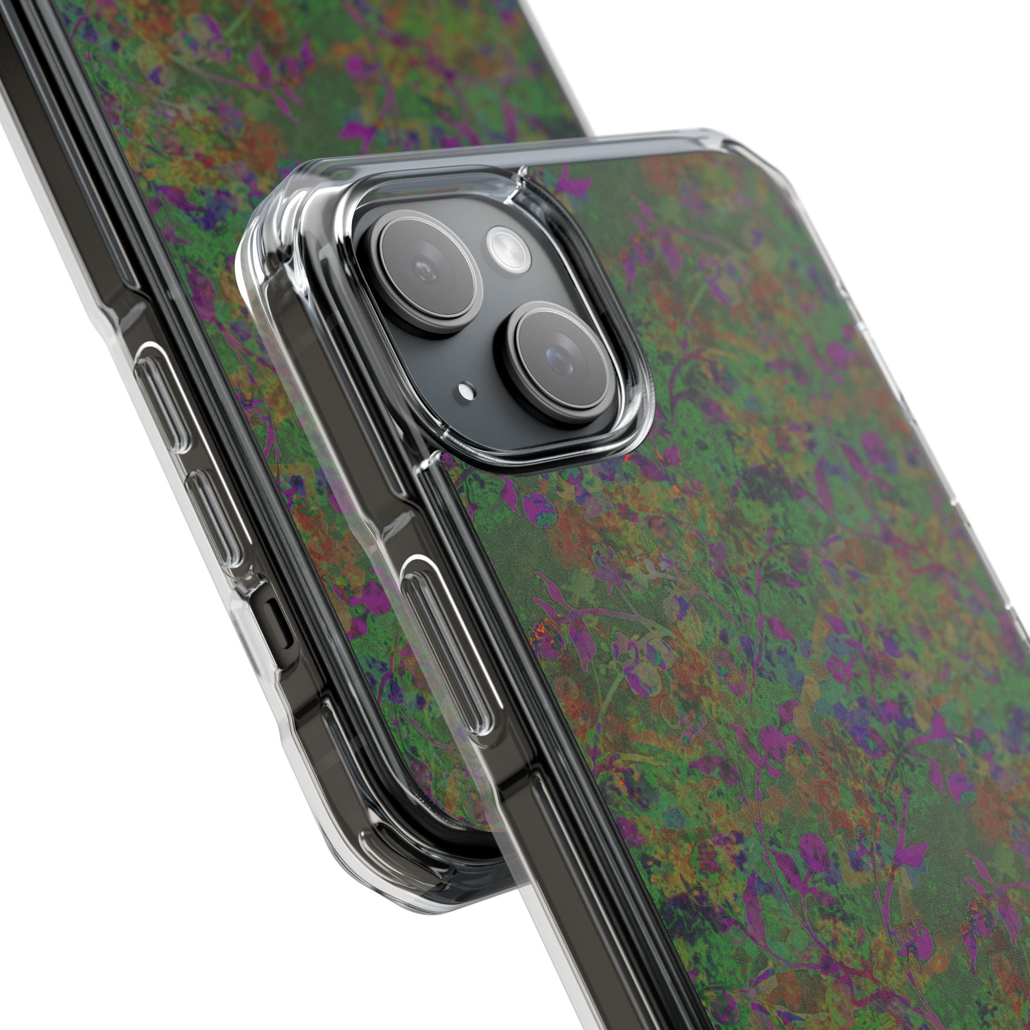 iPhone 15 Magnetic Clear Impact Case - Hidden Weave Series V3 No.24
