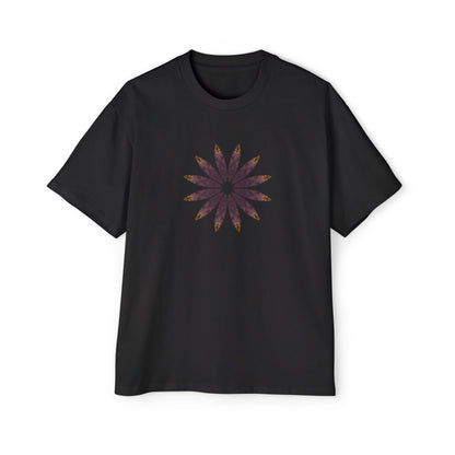 Men's Heavy Oversized Tee - Love Light Mandalas No.2