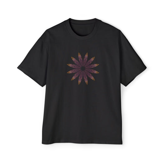Men's Heavy Oversized Tee - Love Light Mandalas No.2