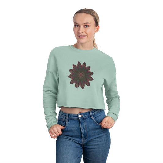 Women's Cropped Sweatshirt - Love Light Mandalas No.7