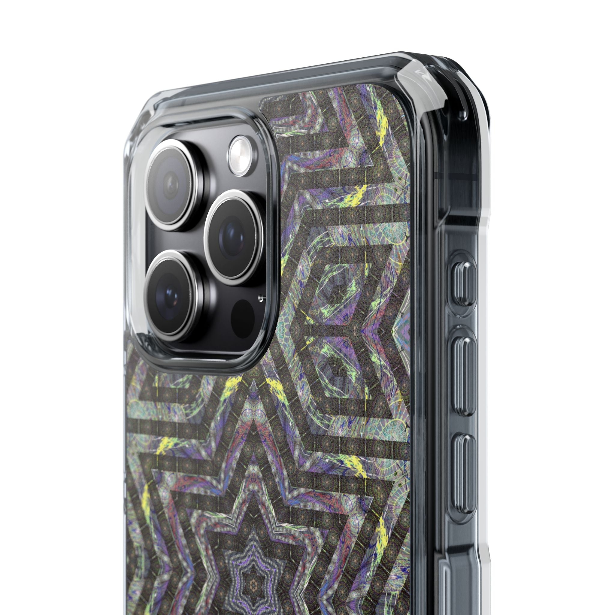 iPhone 15 Magnetic Clear Impact Case - P5 Kaleidoscopic No.1