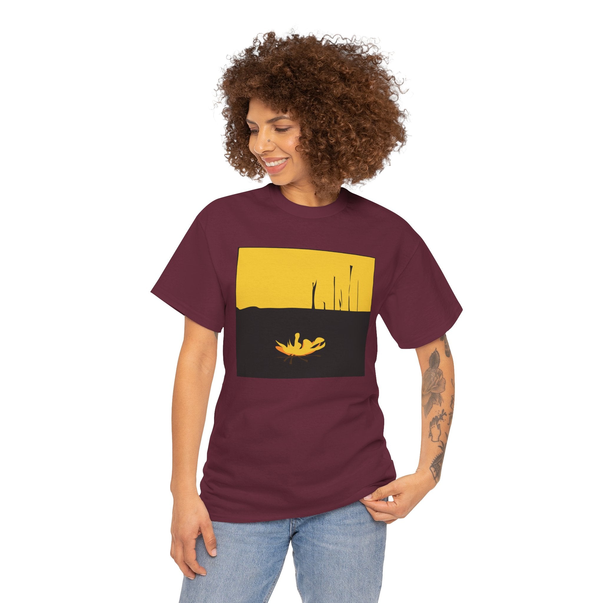 Unisex Heavy Cotton Tee - The Traveller Series (Fire)