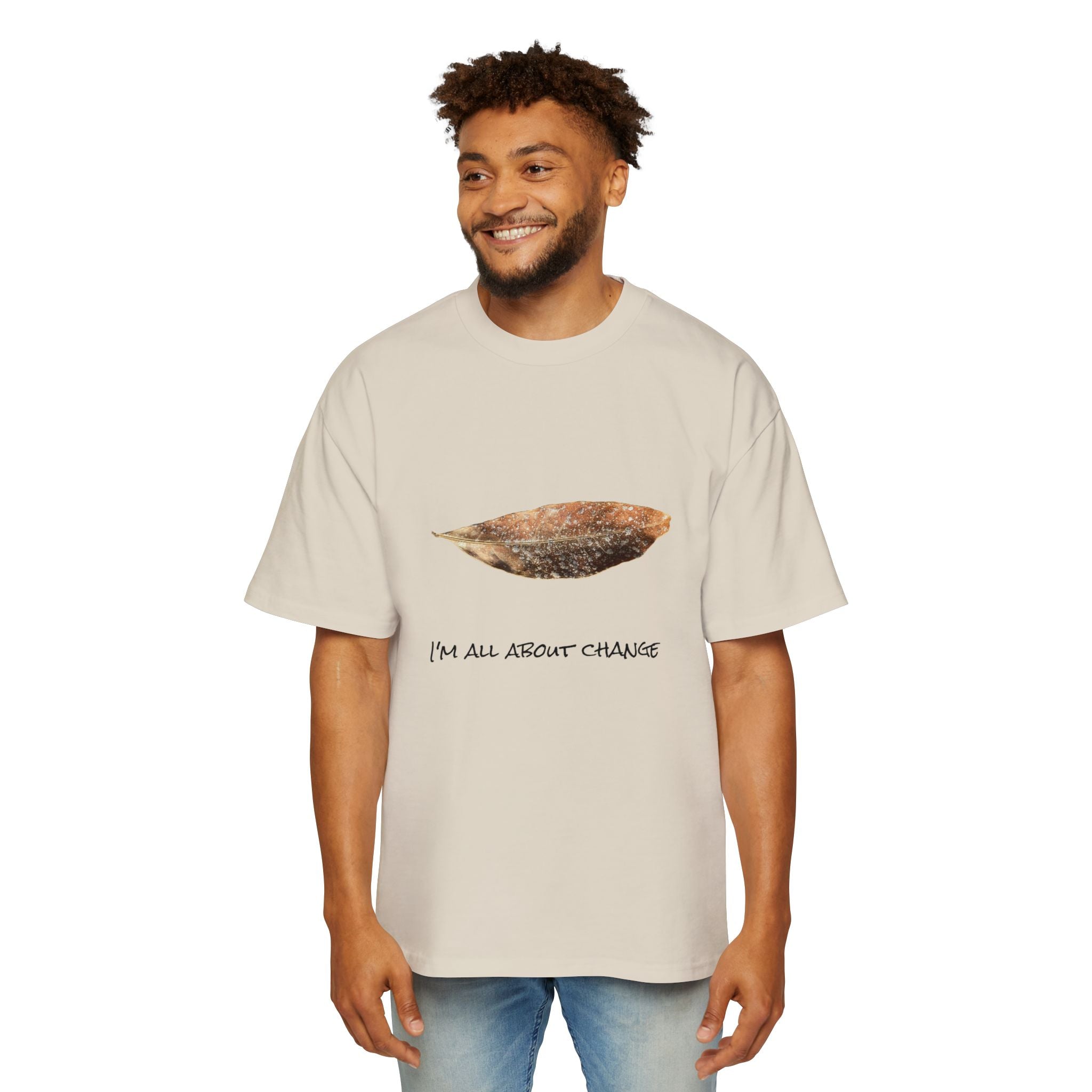 Men's Heavy Oversized Tee - All About Change No.1