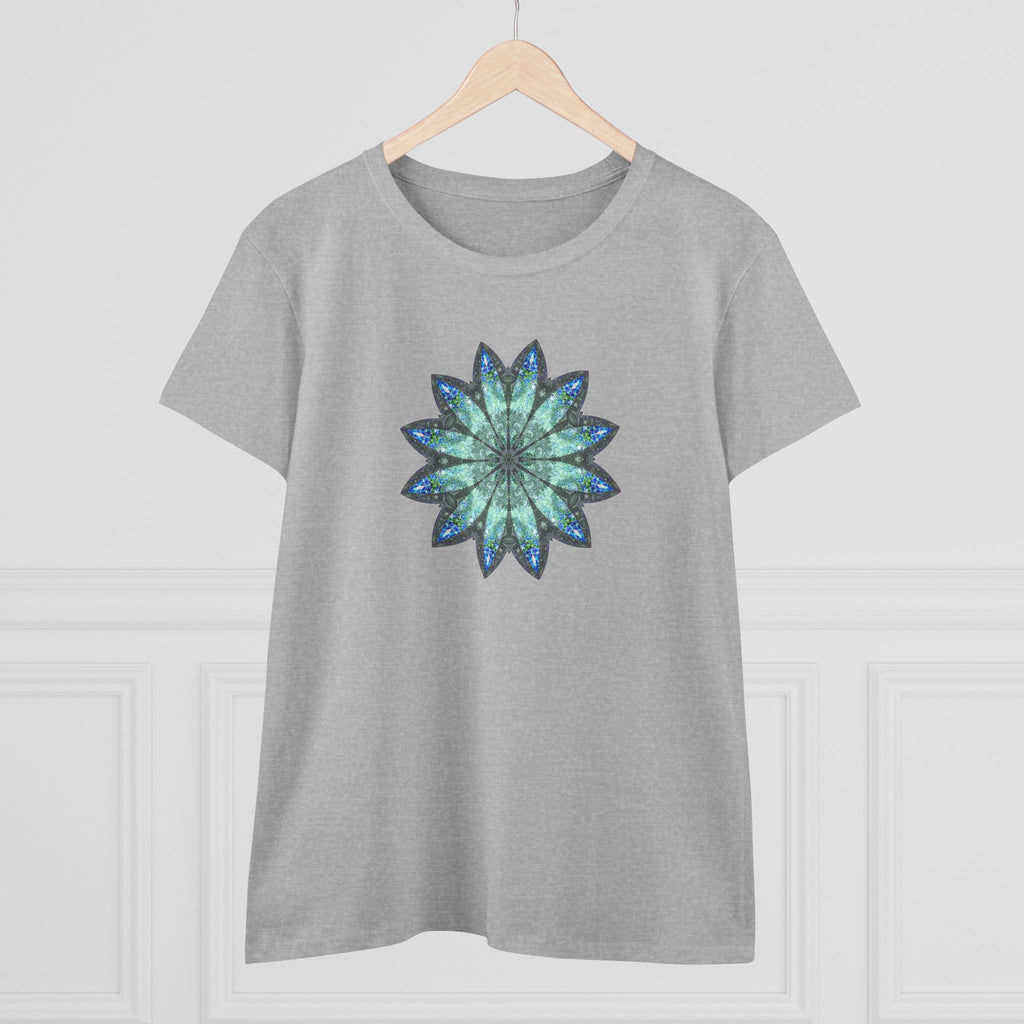 Women's Midweight Cotton Tee - Love Light Mandalas No.20
