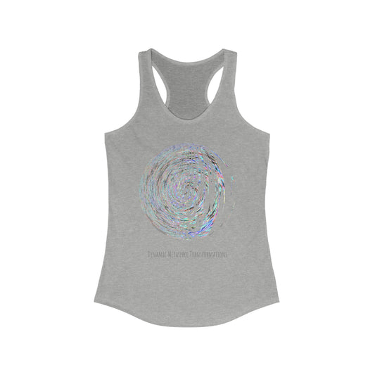 Women's Ideal Racerback Tank - Fractal Moon No.2