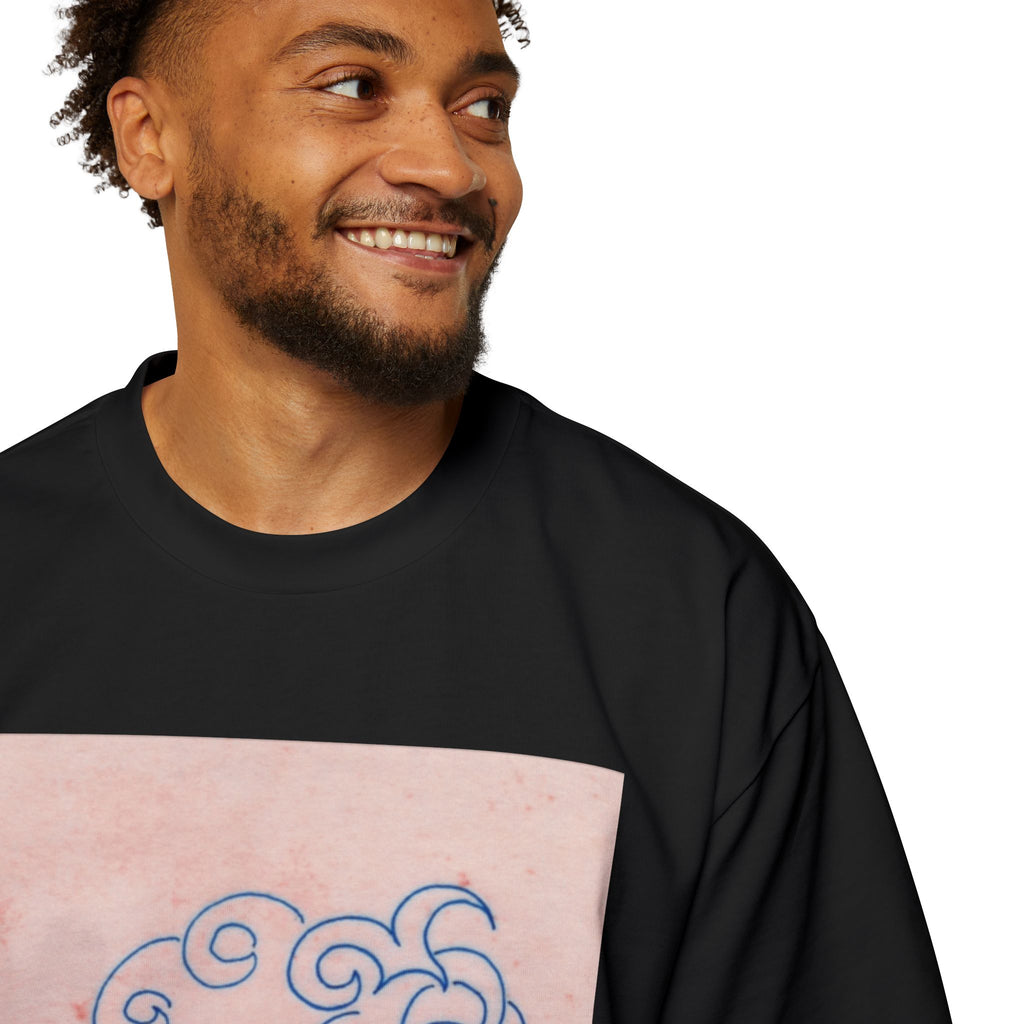 Men's Heavy Oversized Tee - Frequent Daydreams Sketch No.47