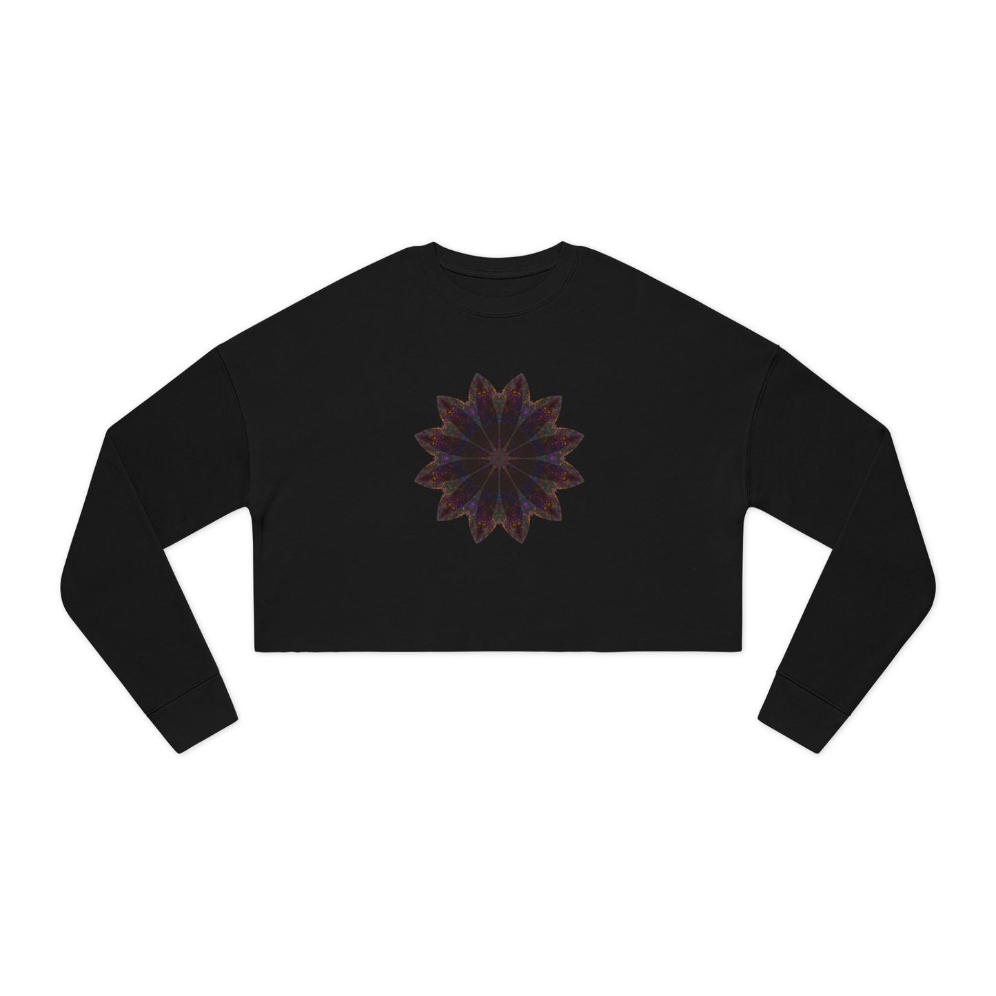 Women's Cropped Sweatshirt - Love Light Mandalas No.10